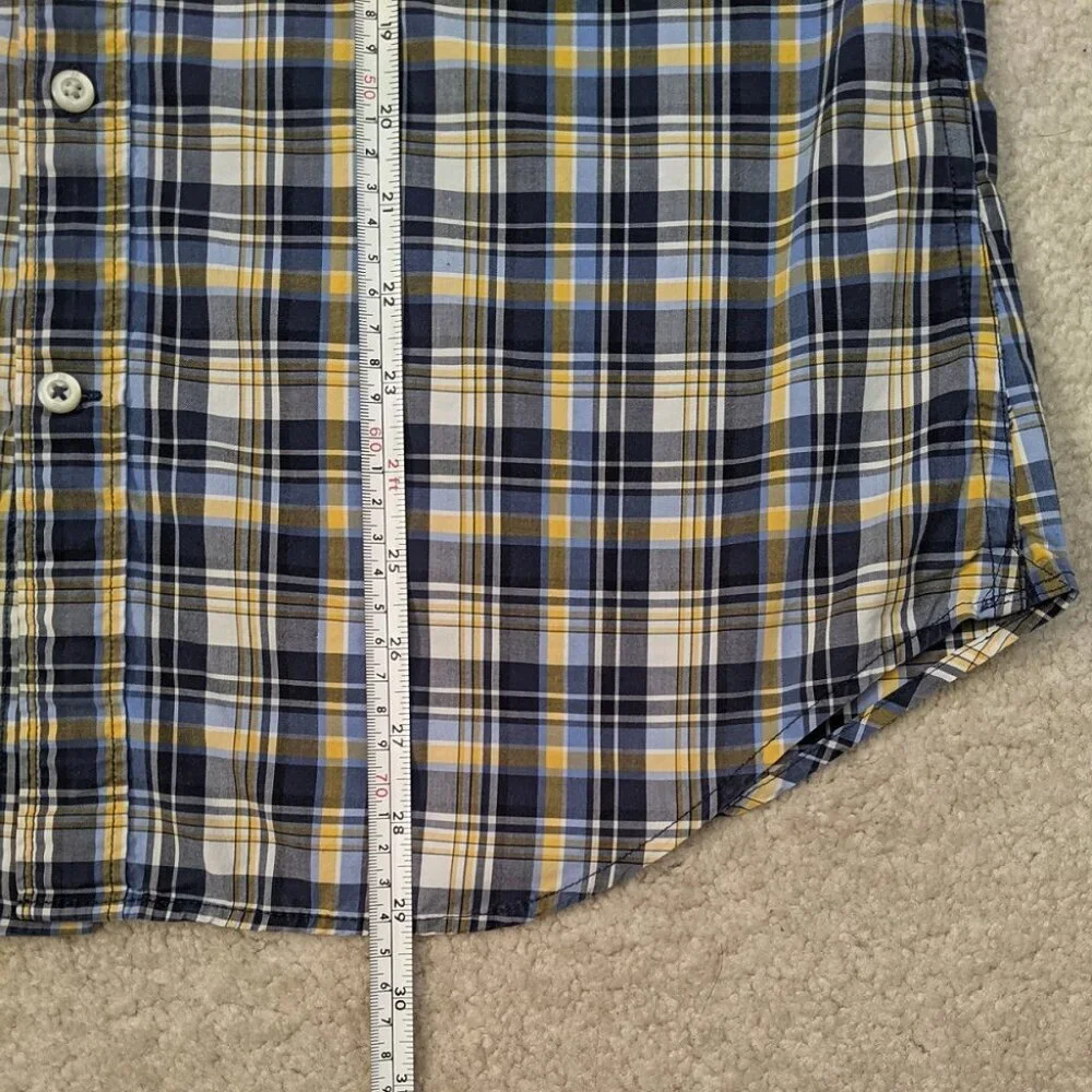Banana Republic blue plaid shirt large